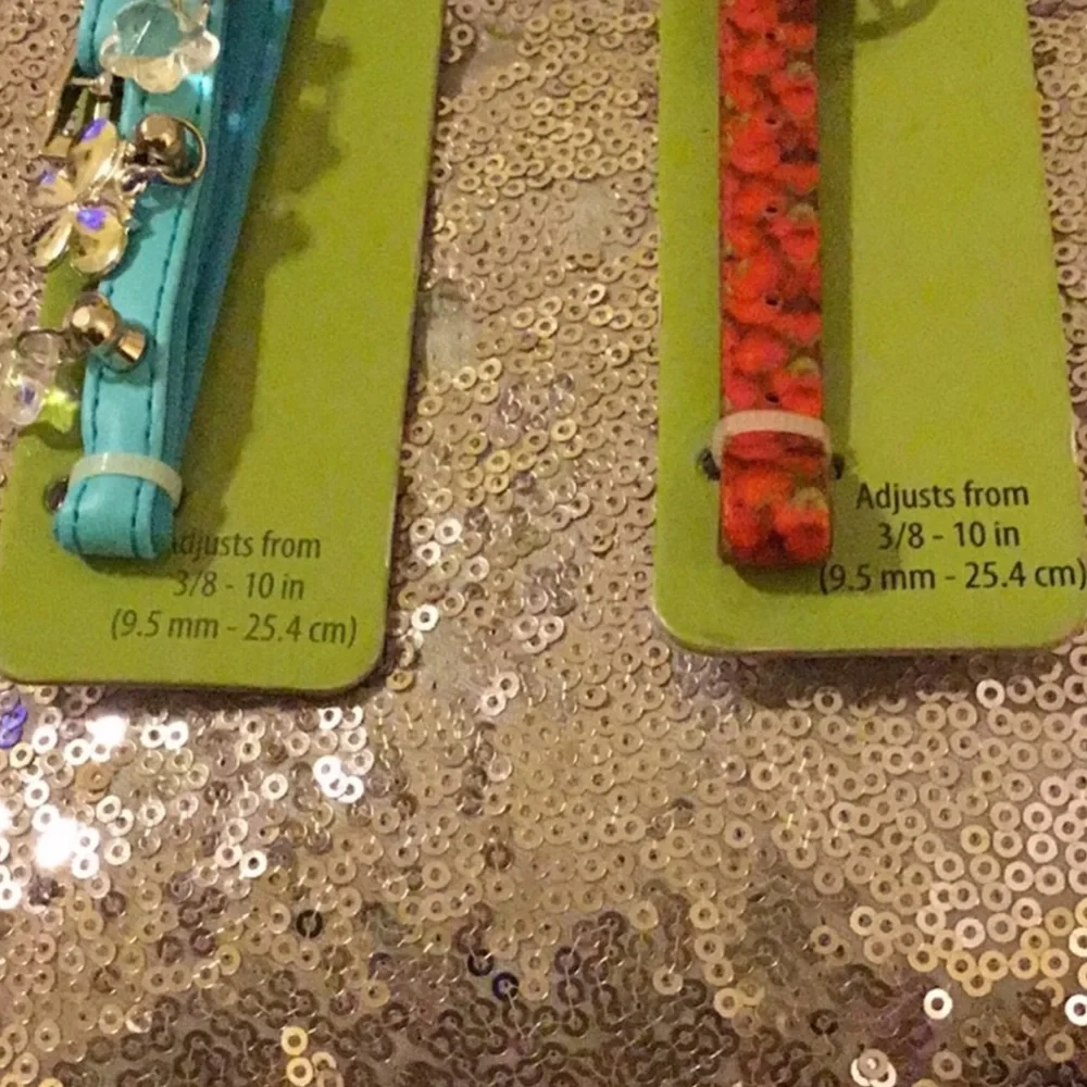 ✔️🌸Ⓜ️Whisker City brand bundle of two colorful NWT cat collars